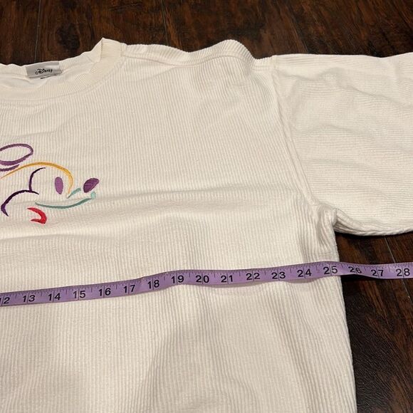 Vintage Walt Disney World White Mickey Sweater Sweatshirt Size XL Ribbed Texture - Picture 6 of 8